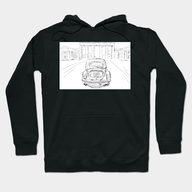 Classic car drawing Hoodie by NYWA-ART-PROJECT